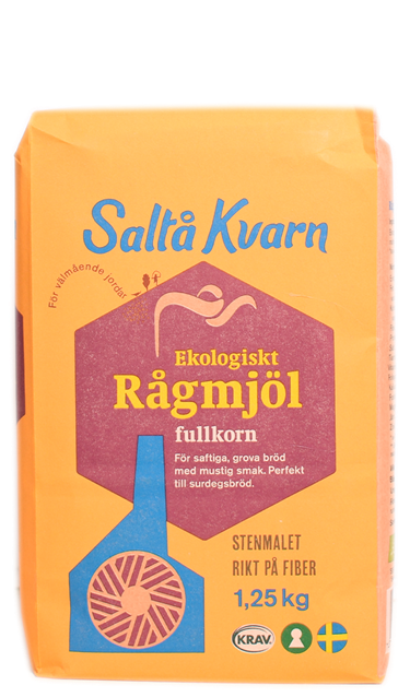 Saltå Kvarn Rugmel 1,25 kg. Økologisk